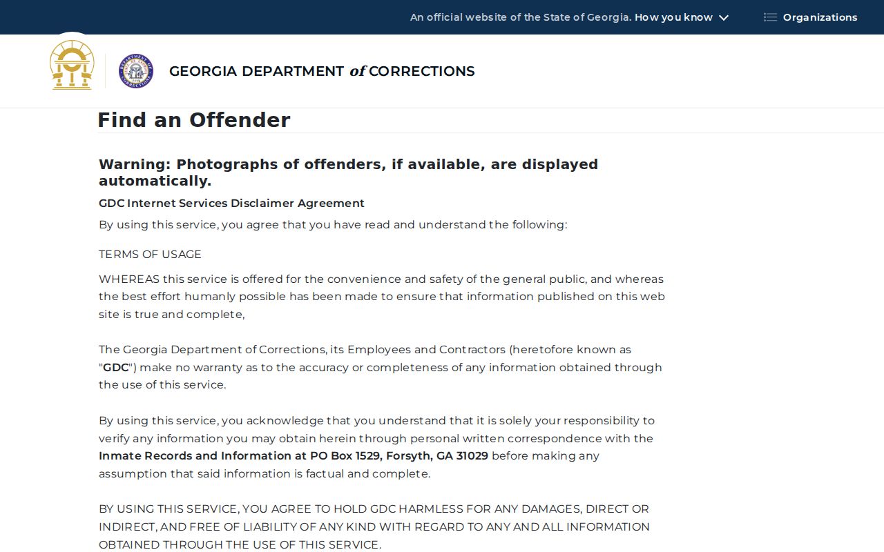 Savannah people search through Georgia inmate records