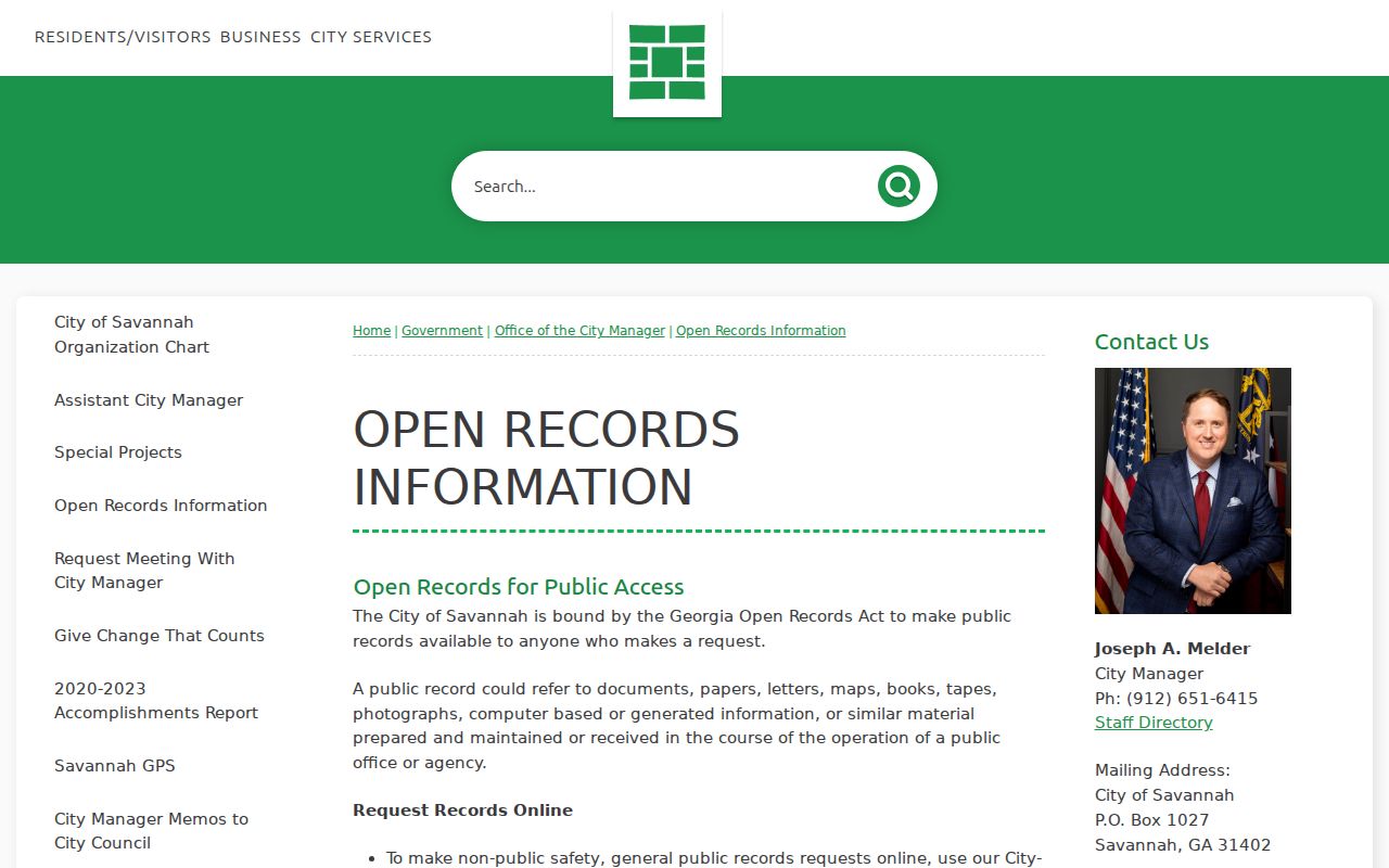 Savannah people search using city open records